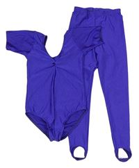 2set - Fialové sportovní body + sportovní legíny 