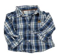 Tmavomodro-bílá kostkovaná košile C&A