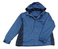 Tmavomodrá šusťáková funkční jarní bunda s kapucí Crivit