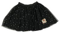 Černo-zaltá puntíkatá tylová sukně s Minnie C&A