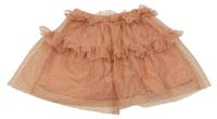 Starorůžová puntíkatá tylová sukně H&M