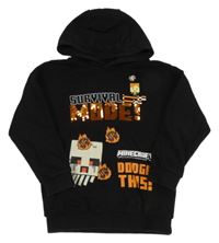 Černá mikina s kapucí - Minecraft Tu