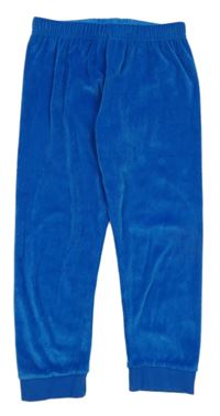 Tmavomodré sametové tepláky 