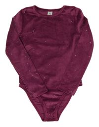 Fialové sametové třpytivé body Tu