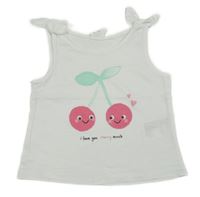 Bílý top s třešněmi H&M