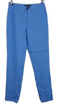 Dámské světlemodré lněné kalhoty M&S