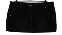 Dámská černá manšestrová minisukně Papaya 