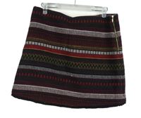 Dámská černo-červená vzorovaná pletená sukně George 