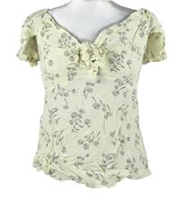 Nové - Dámská smetanová kytičkovaná halenka River Island 