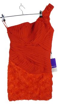 Nové - Dámské červené šifonové koktejlové šaty JJ´s House 