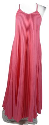 Dámské růžové plisované dlouhé šaty Shein