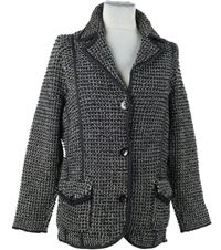 Dámské černo-smetanové vzorované pletené sako Betty Barclay 