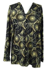 Dámská černo-žlutá vzorovaná halenka Sabatti 