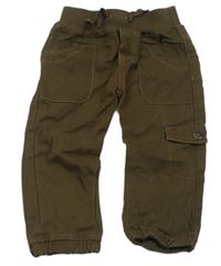 Hnědé cuff rifle s úpletovým pasem Esprit