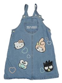 Modré riflové laclové šaty s Hello Kitty Primark