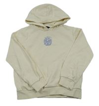 Smetanová mikina s nápisem a kapucí C&A