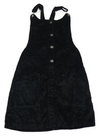 Černé manšestrové laclové šaty F&F