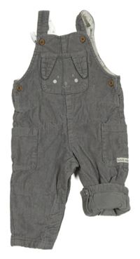 Šedé podšité laclové manšestráky s králíčkem Sergent major