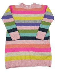 Barevné pruhované pletené šaty GAP