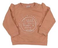 Světlerůžová mikina s nápisem F&F