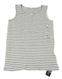 Nové - šedo-bílý pruhovaný top Dunnes