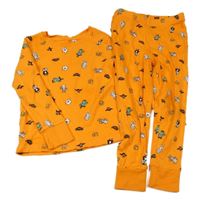 Oranžové pyžamo s halloweenským motivem George