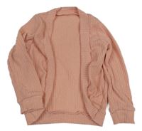 Růžový pletený cardigan 