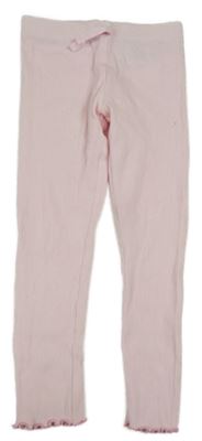 Růžové žebrované legíny H&M