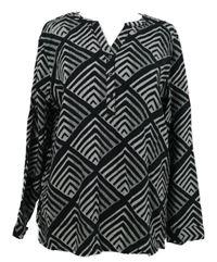 Dámská černo-bílá vzorovaná halenka Cecil