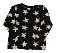 Černé triko s hvězdami H&M