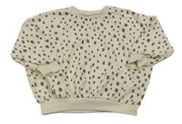 Smetanová puntíkatá oversize mikina Matalan