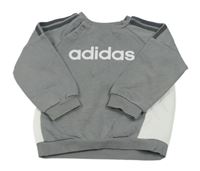Šedo-bílá mikina zn. Adidas