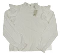 Nové - Bílá halenka s volánky River Island