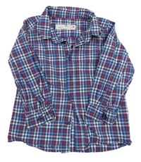 Modro-bílo-červená kostkovaná košile H&M