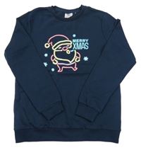 Tmavomodrá mikina se Santou Lily & Dan