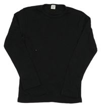 Černé žebrované spodní triko 