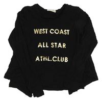 Černé triko s nápisem H&M