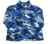 Modro-bílá army fleecová funkční mikina Mountain Warehouse