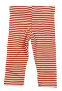 Červeno-bílé pruhované legíny Primark