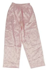 Světlerůžové saténové pyžamové kalhoty Louis Vuitton