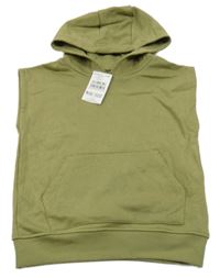 Nové - Khaki tepláková vesta s kapucí Next