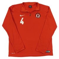 Červená sportovní mikina s nášivkami Nike