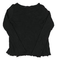 Antracitové žebrované triko H&M