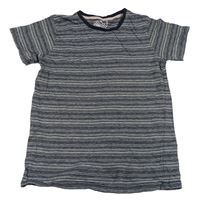 Tmavomodro-světlerůžové melírované tričko Matalan