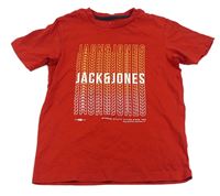 Červené tričko s logem JACK&JONES