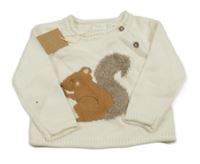 Nové - Smetanový svetr s veverkou Sfera