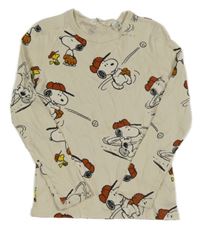 Smetanové triko se Snoopym H&M