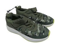 Nové - Khaki-army koženkovo/textilní botasky F&F vel. 29