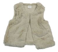 Béžová kožešinová podšitá vesta Next