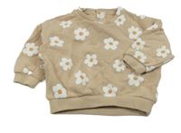 Béžová oversize mikina s kytičkami Kiabi